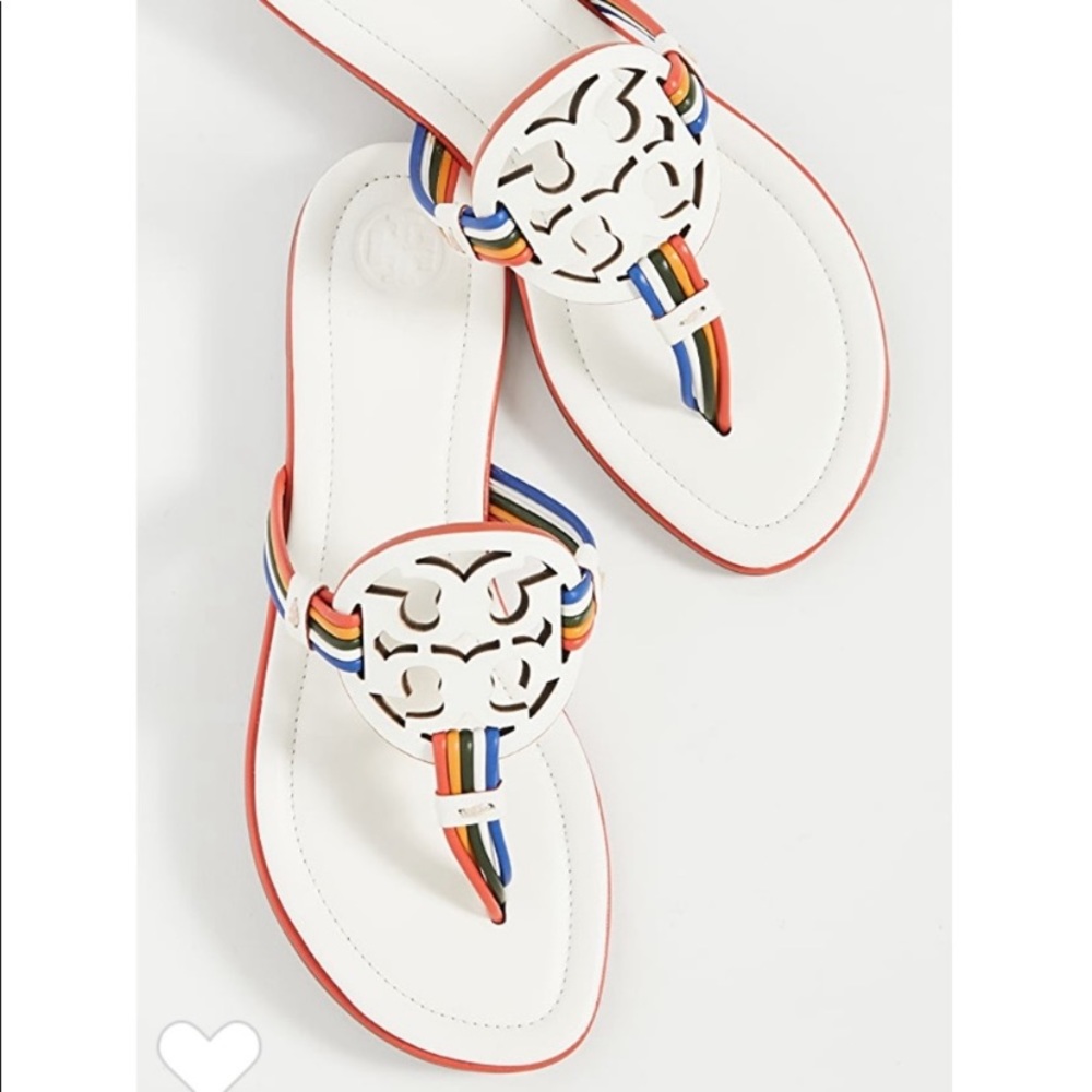 Tory Burch Mignon Miller rainbow sandals 9
